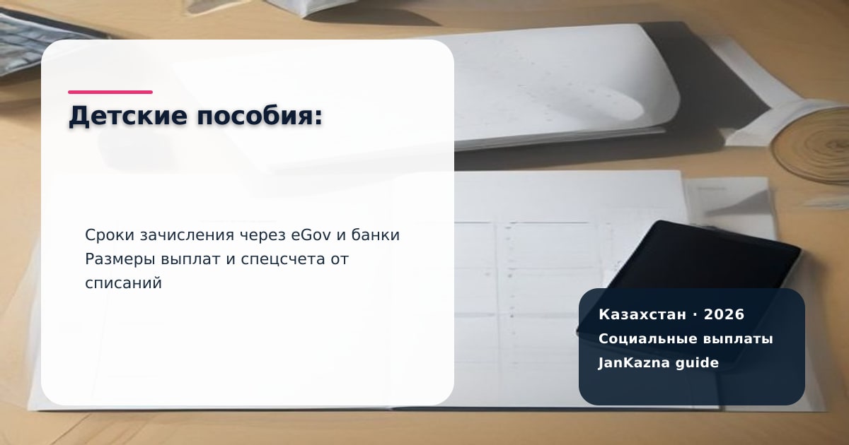 Социальные выплаты семьям с детьми в Казахстане 2026 — график и статус eGov
