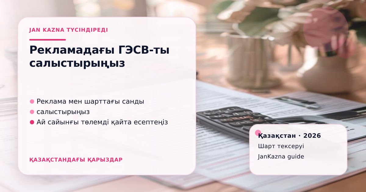 JanKazna стиліндегі пастельді кеңсе көрінісі, қарыз шартын тексеру карточкасы