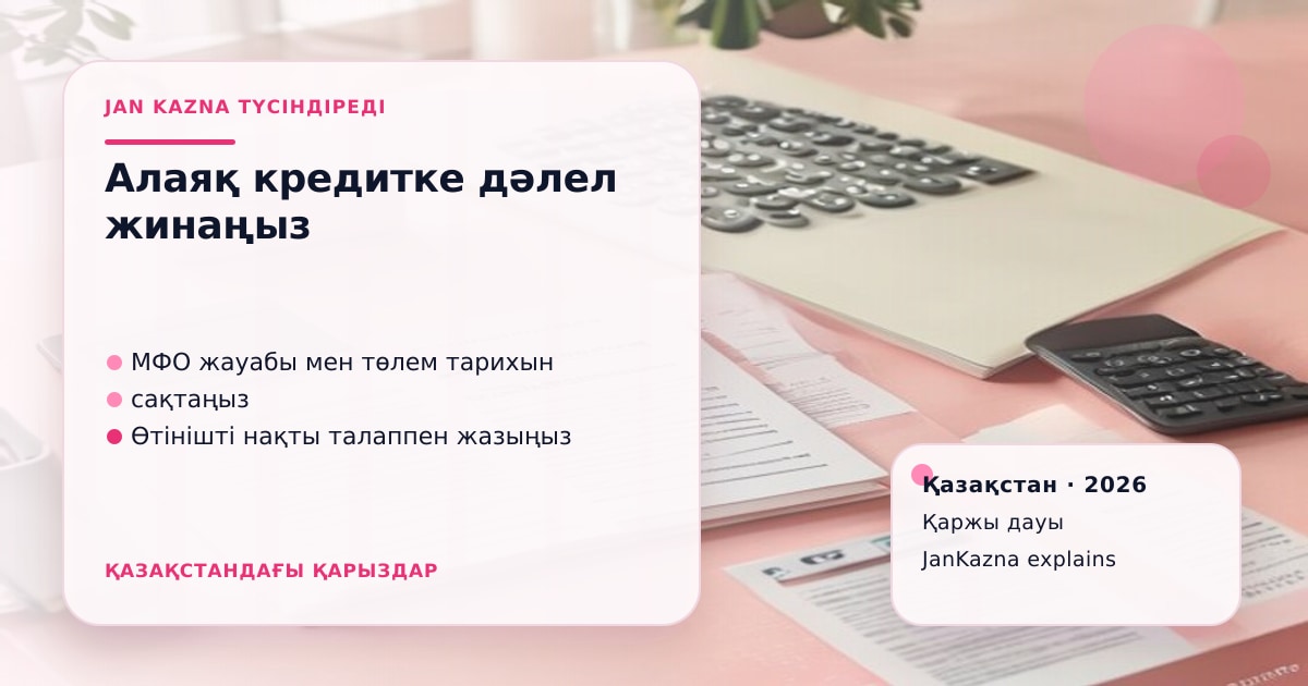 JanKazna стиліндегі пастельді кеңсе көрінісі, қаржы дауын құжатпен дайындау карточкасы