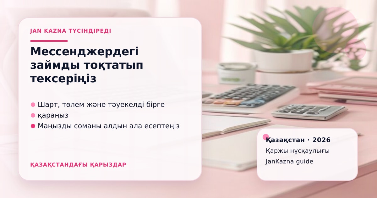 JanKazna стиліндегі пастельді кеңсе көрінісі, қаржы шешімін тексеру карточкасы