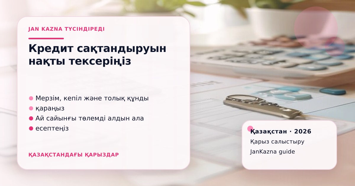 JanKazna стиліндегі пастельді кеңсе көрінісі, қарыз түрлерін салыстыру карточкасы