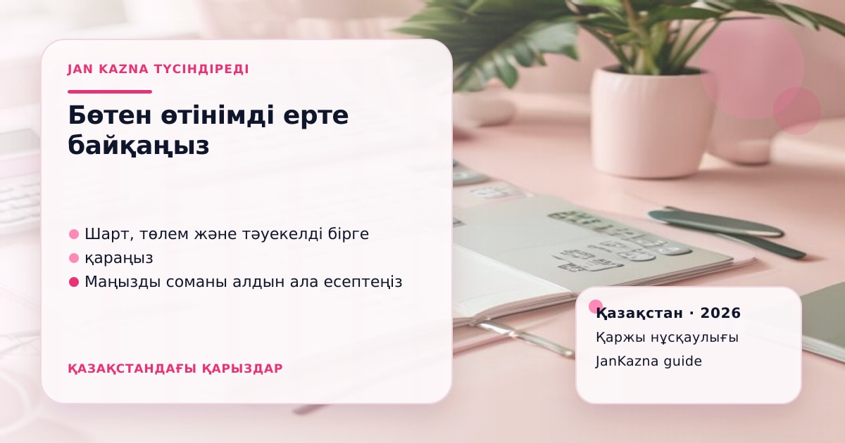 JanKazna стиліндегі пастельді кеңсе көрінісі, қаржы шешімін тексеру карточкасы