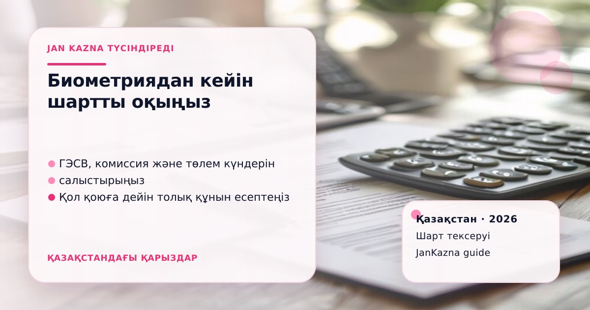 JanKazna стиліндегі пастельді кеңсе көрінісі, қарыз шартын тексеру карточкасы