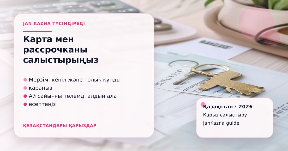 Иллюстрация ЖанКазна к материалу о кредитная карта или рассрочка